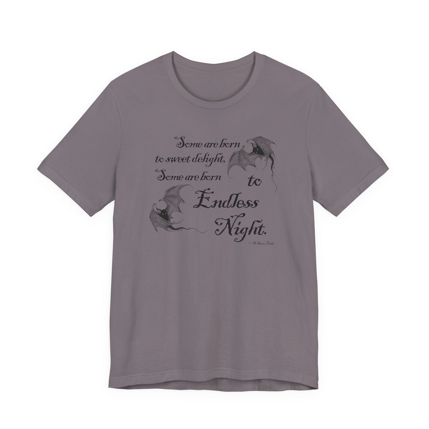 Gothic Bat T-Shirt, Dark Academia Literary Tee for Poetry Lovers, Halloween Gift, Unisex Jersey Short Sleeve Tee