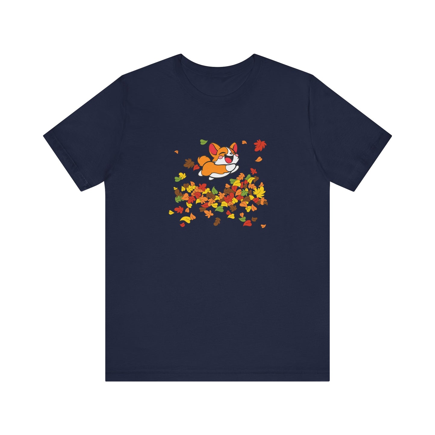 Cute Corgi Fall Autumn Leaves T-Shirt