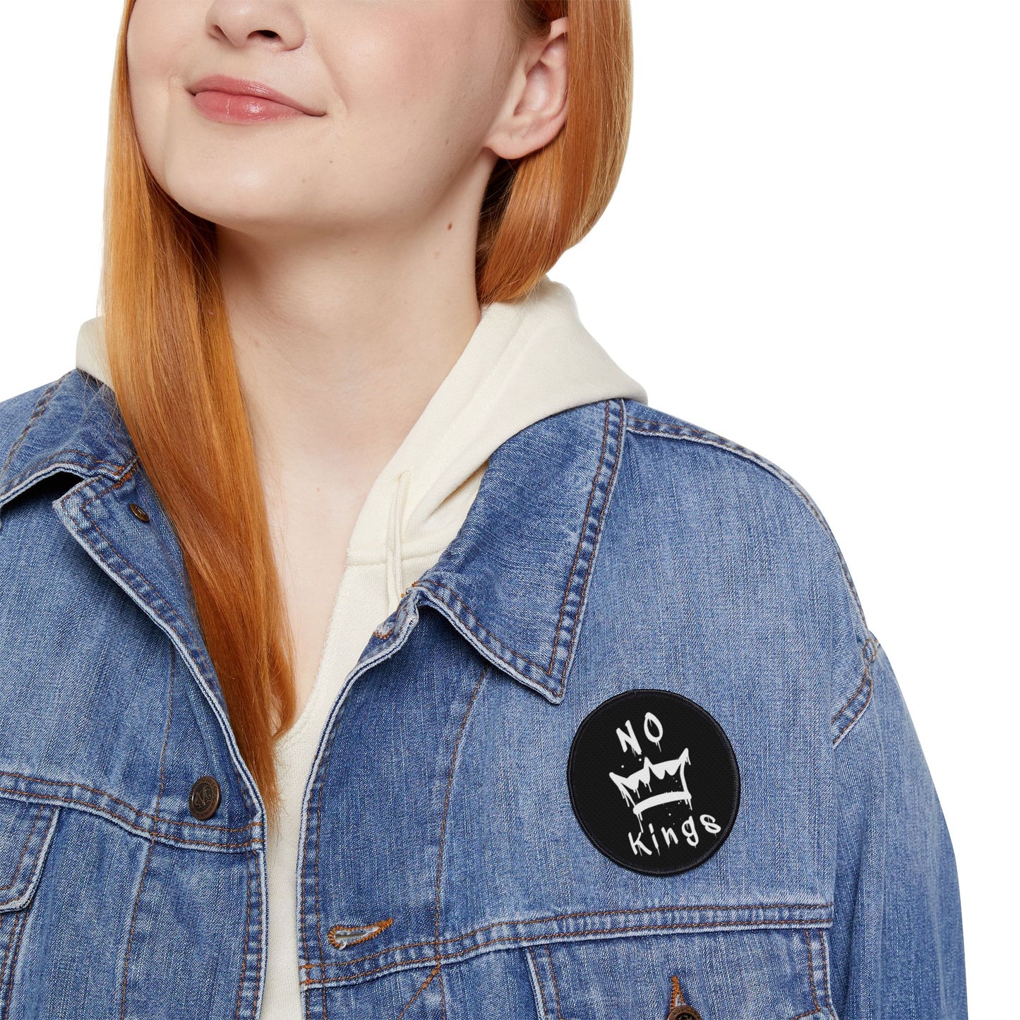 No Kings Anti Trump Iron On Patches, Backpack Jacket DIY Patch, Political Protest Activist Gift, Resistance IronOn Applique Badge, Shirt Hat