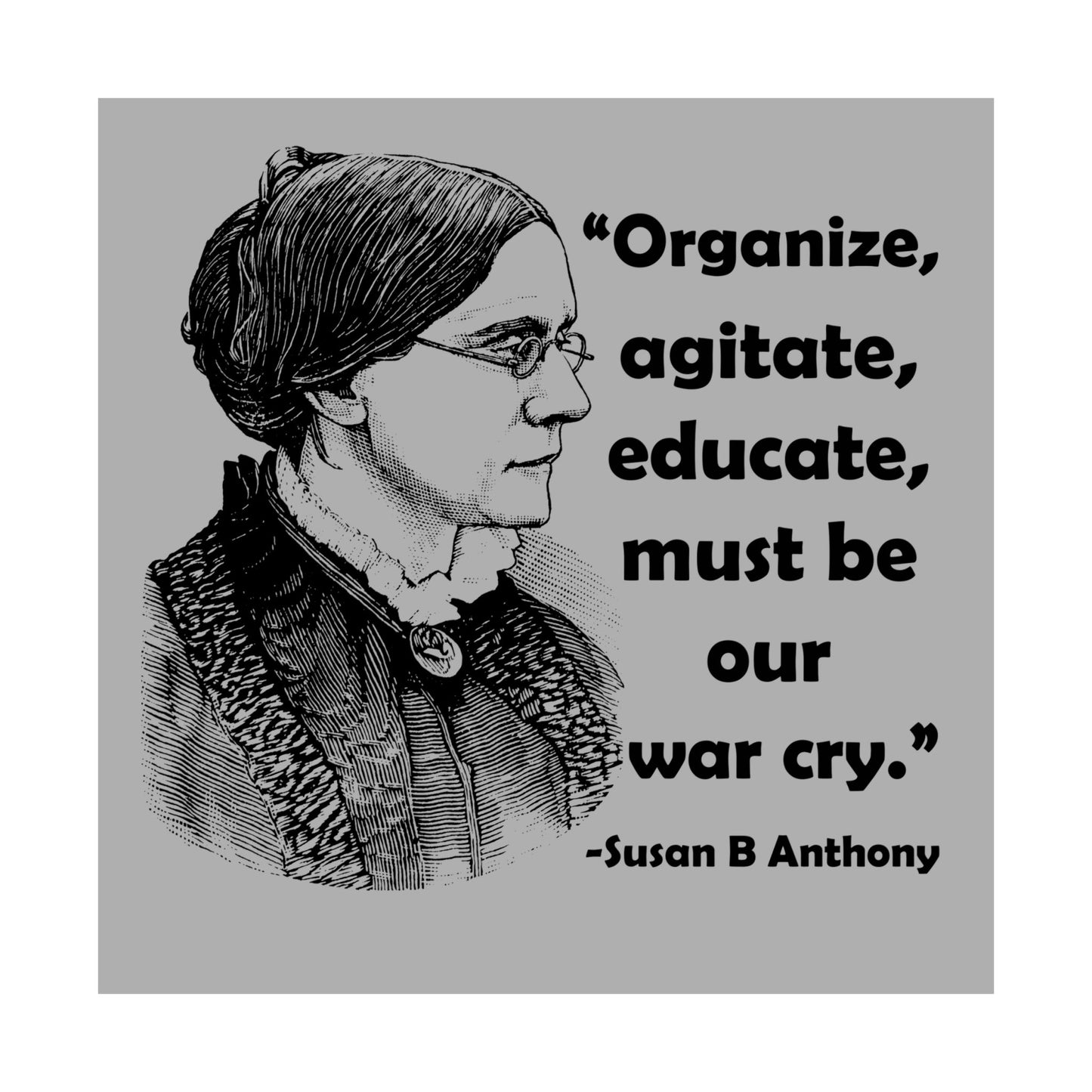 Inspirational Matte Vertical Posters - Empowerment Wall Art, Feminist Decor, Susan B. Anthony Quote, Motivational Gift, Home Office Wall