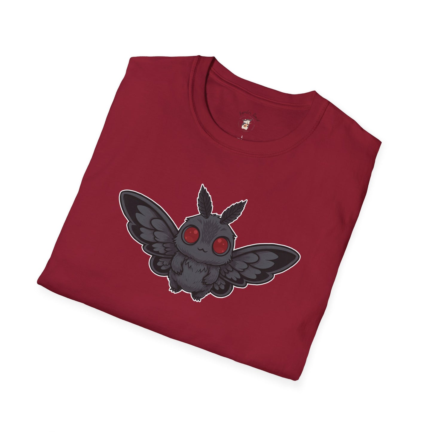 Cute Chibi Mothman T-Shirt, Cryptid Fan Shirt, Horror Graphic Tee, Halloween Gift for Cryptid Enthusiasts, Unisex Softstyle Shirt