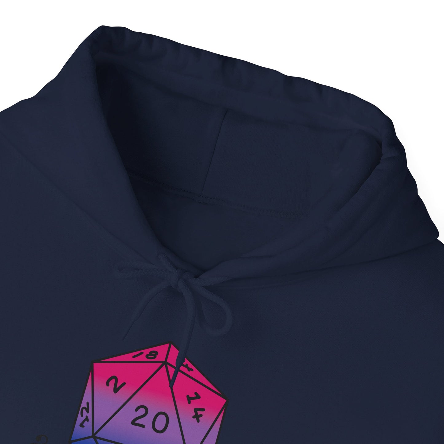 Nerdy Bisexual Pride | How I Roll | Pride Flag D20 Hoodie | Unisex Heavy Blend™ Hooded Sweatshirt