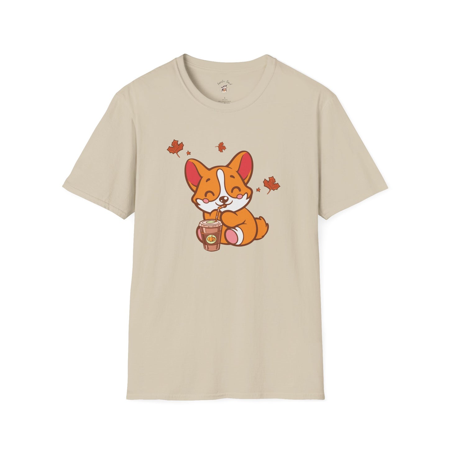 Cute Corgi, Coffee Lover tee Shirt, Halloween Fall