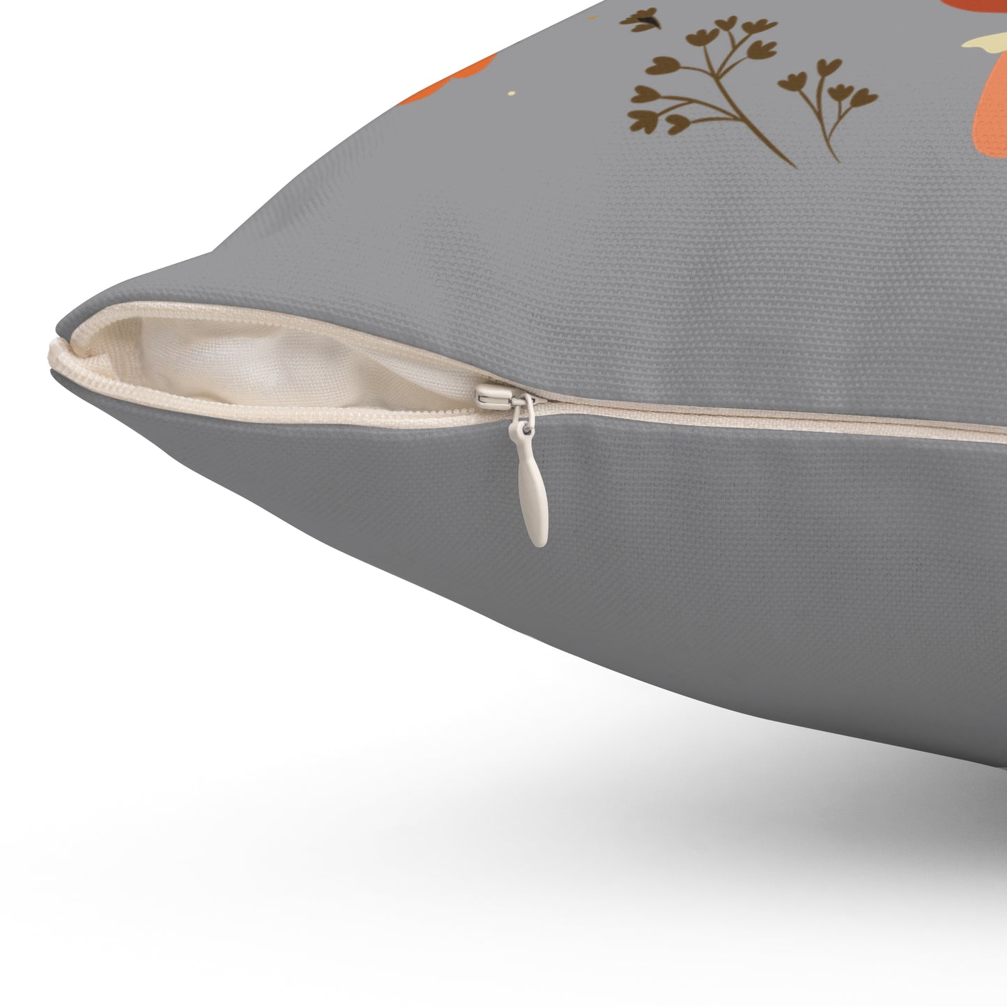 Cottagecore Dark Academia Luna Moth and Mushrooms Throw Pillow