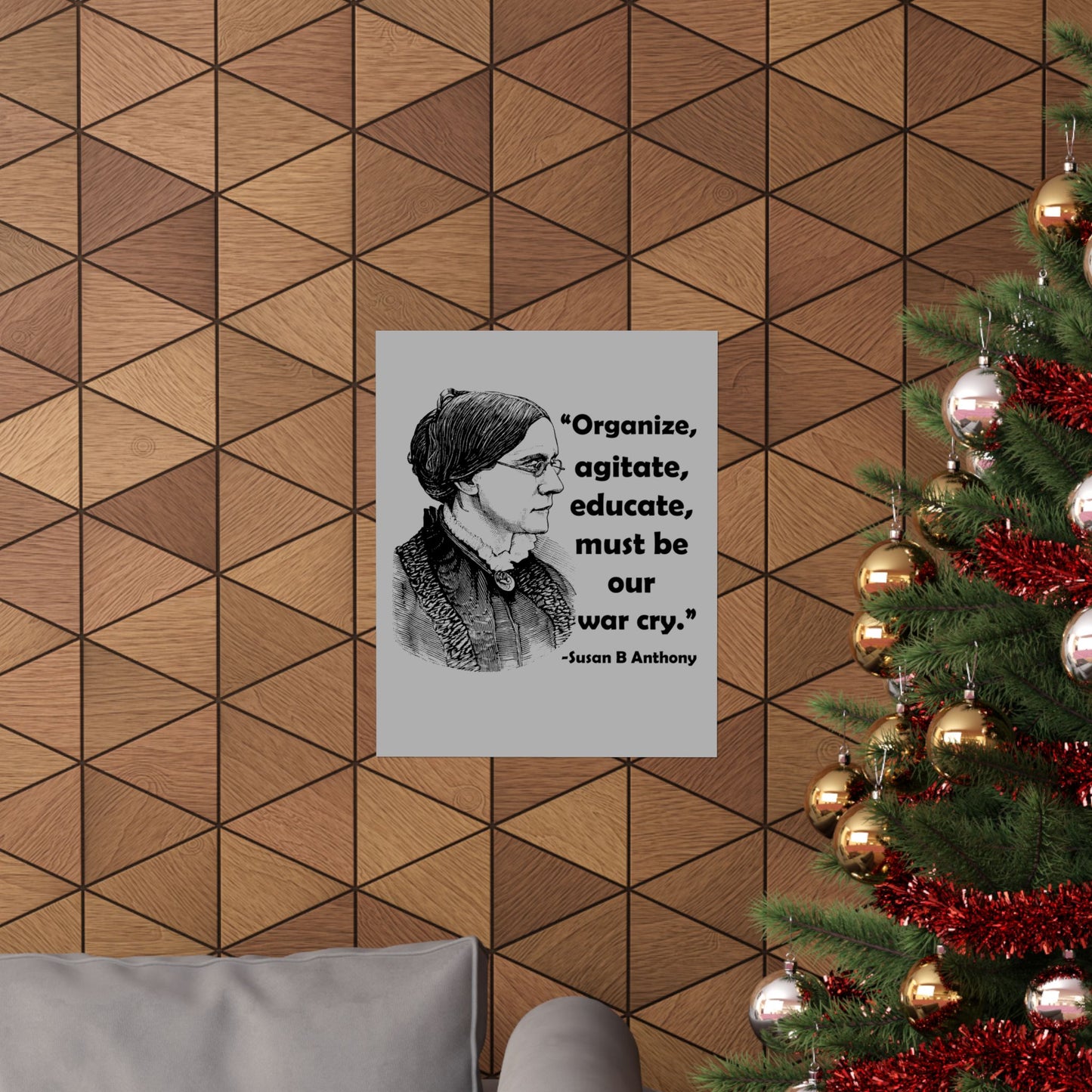 Inspirational Matte Vertical Posters - Empowerment Wall Art, Feminist Decor, Susan B. Anthony Quote, Motivational Gift, Home Office Wall