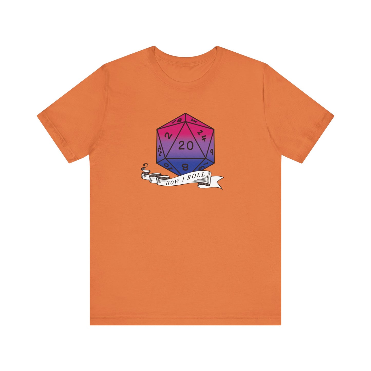 This Is How I Roll | Pride Flag D20 T-Shirt | Unisex T-Shirt | Nerdy Bisexual Pride