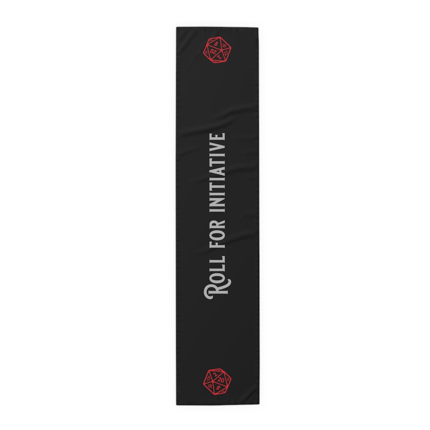 D20 Roll For Initiative Table Runner, Game Night, DnD Table. Gaming Table, (Cotton, Poly)