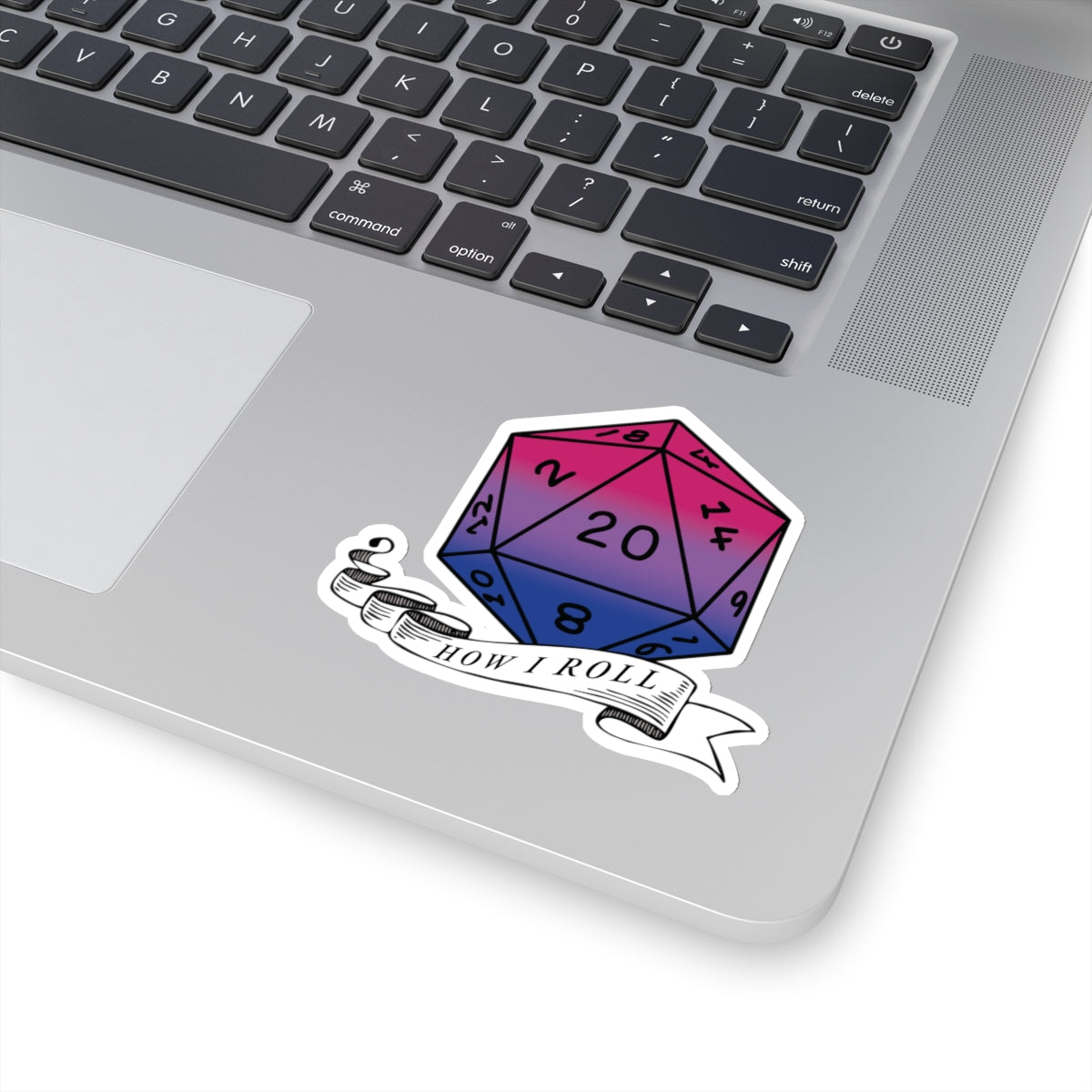 Bisexual Flag PRIDE D20 |This is How I Roll Sticker