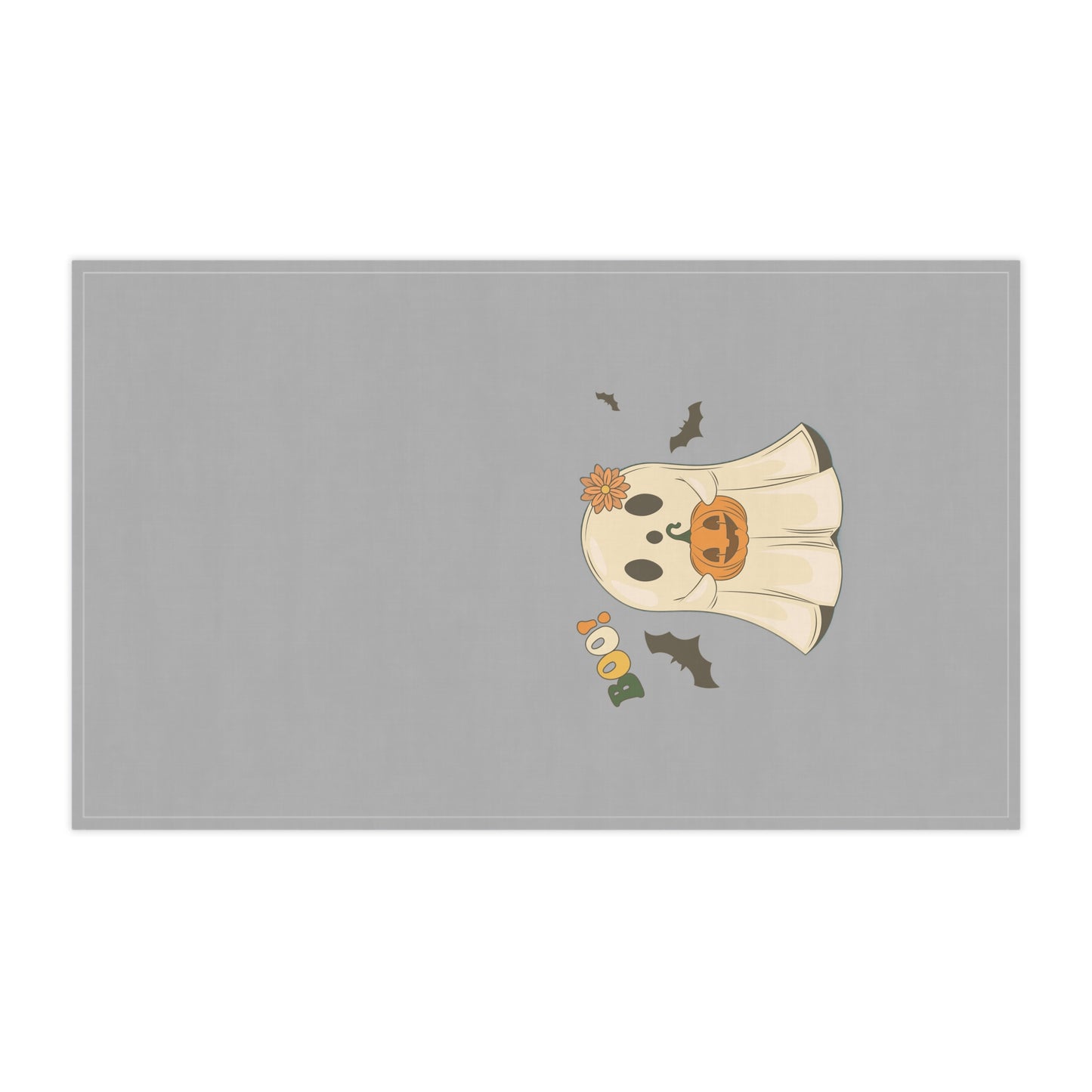 Halloween Tea Towels, Cute Ghost with Bats Kitchen Decor, Holiday Dish Cloth, Spooky Home Textiles, Gothic Hand Towel Set, Cotton Bar Towels