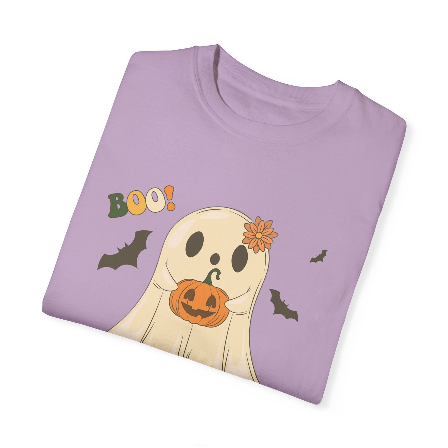 Cute Retro Halloween Ghost t-shirt, Boo Shirt, Spooky Ghost tee, Spooky Vibes, Unisex Garment-Dyed T-shirt