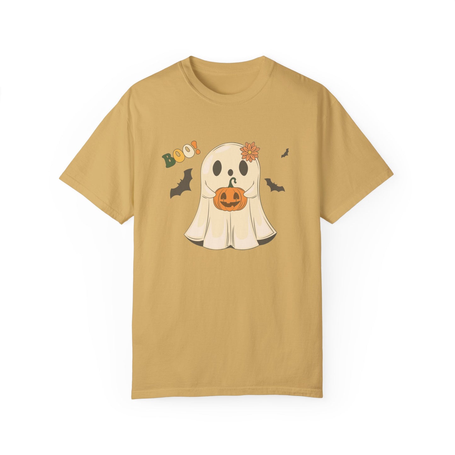 Cute Retro Halloween Ghost t-shirt, Boo Shirt, Spooky Ghost tee, Spooky Vibes, Unisex Garment-Dyed T-shirt