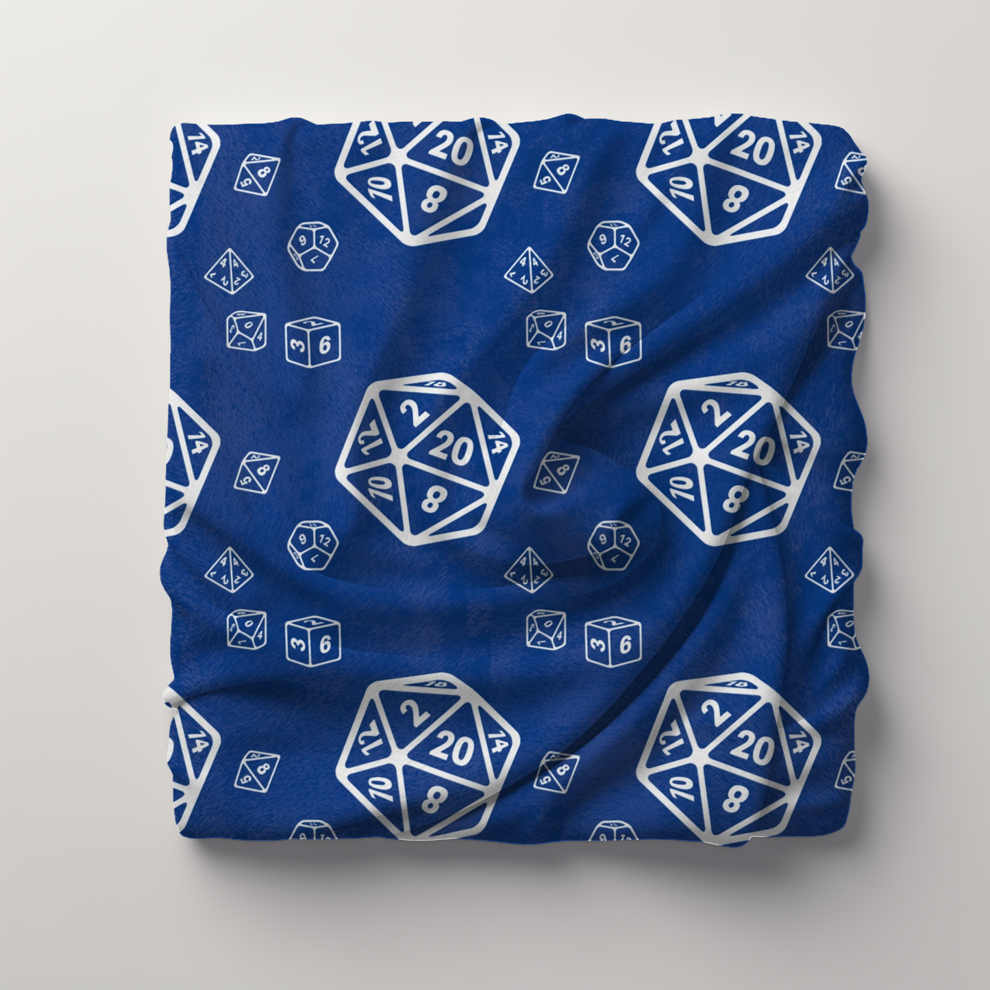 D20 Dark Blue Cozy Lightweight Velveteen Microfiber Blanket, Dorm Room Throw, Reading Blanket, Gaming Blanket