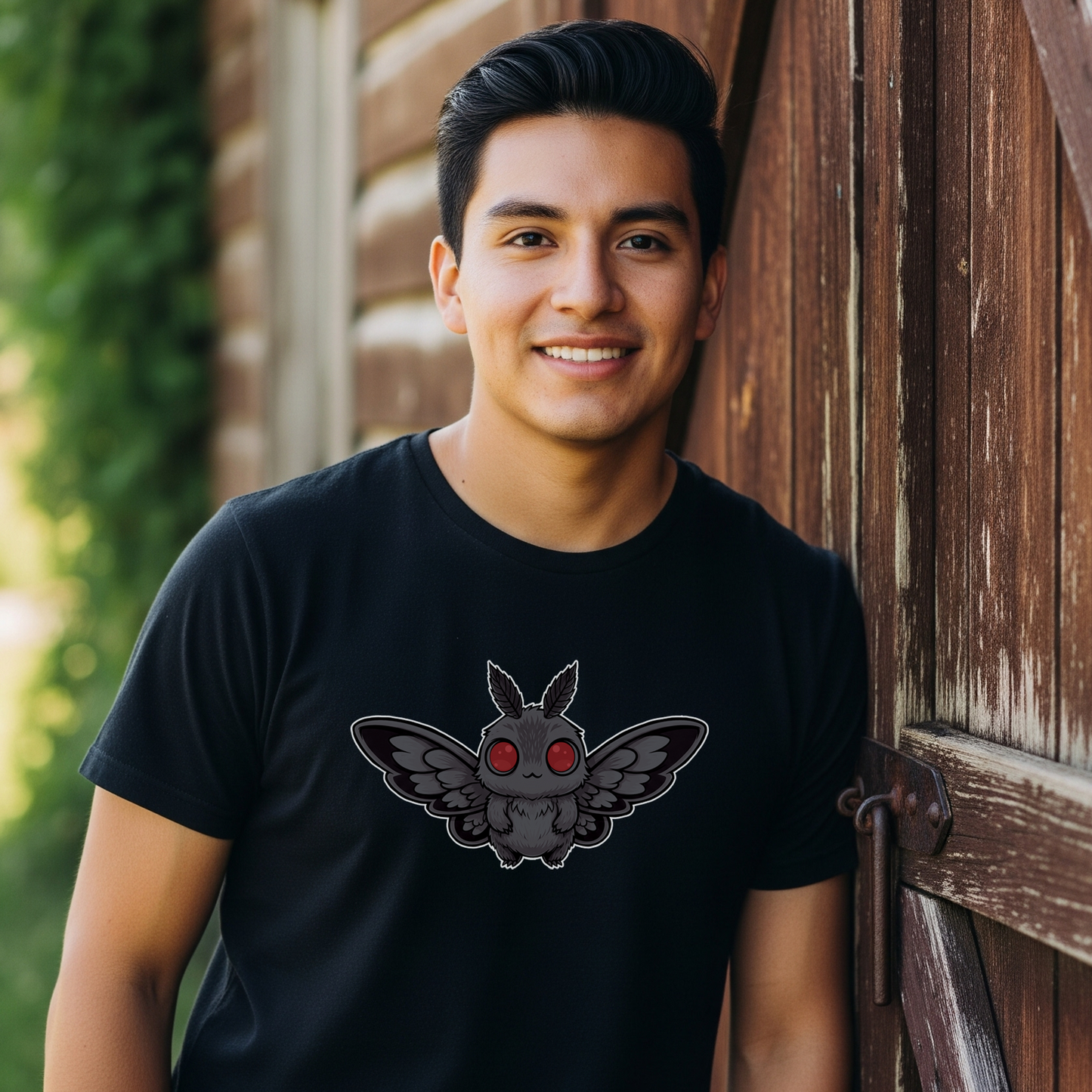Cute Chibi Mothman T-Shirt, Cryptid Fan Shirt, Horror Graphic Tee, Halloween Gift for Cryptid Enthusiasts, Unisex Softstyle Shirt