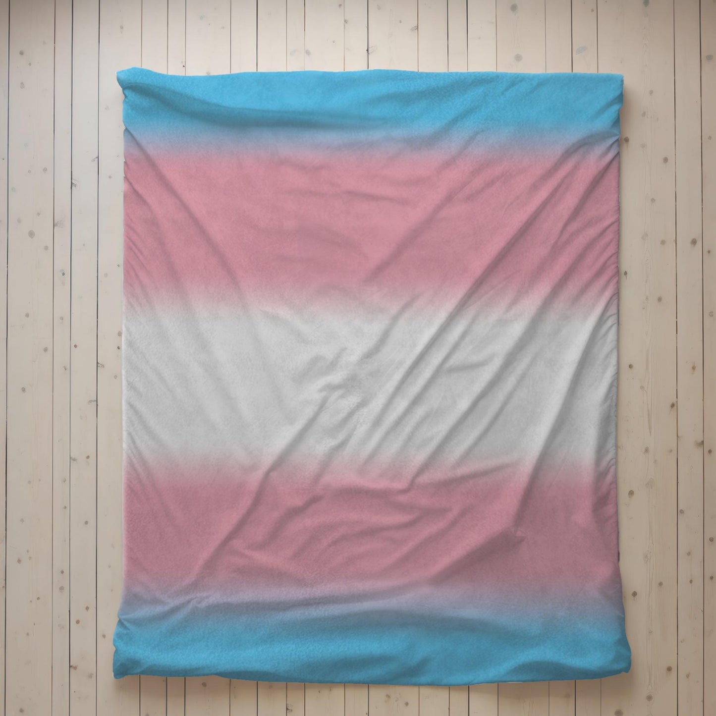 Trans Pride Flag Cozy Lightweight Velveteen Microfiber Blanket, Reading Blanket, Dorm Room Throw