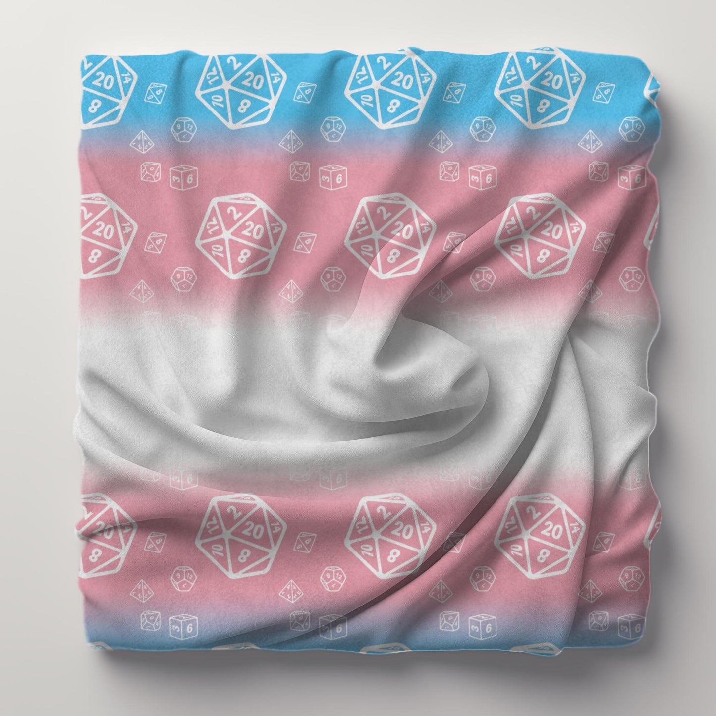 D20 Trans Pride Flag Cozy Lightweight Velveteen Microfiber Blanket, Reading Blanket, DnD Gaming Blanket, Dorm Room Throw