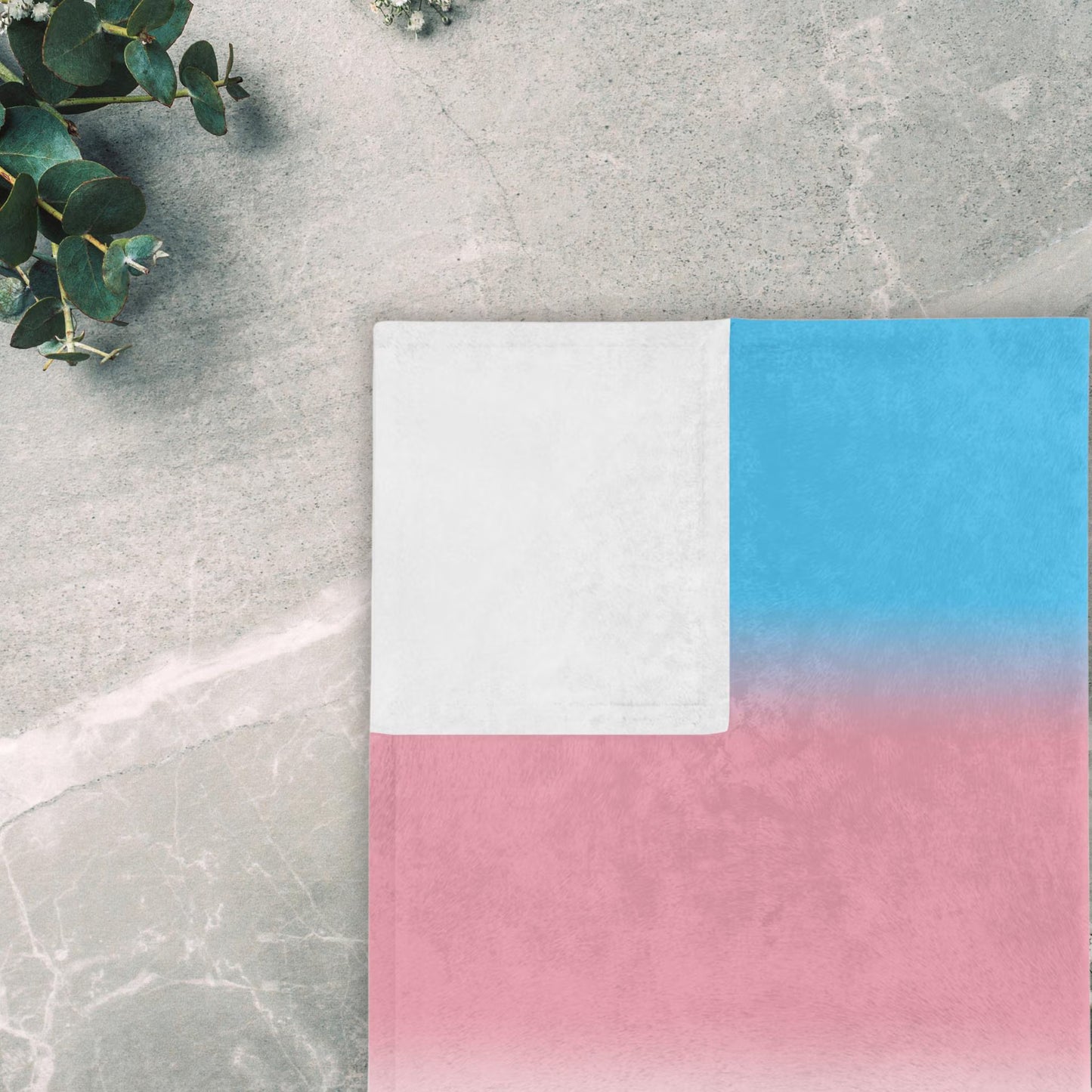 Trans Pride Flag Cozy Lightweight Velveteen Microfiber Blanket, Reading Blanket, Dorm Room Throw