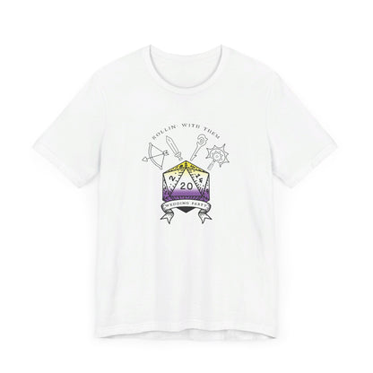 Non-Binary Flag Dungeons & Dragons Wedding Party T-Shirts |TTRPG | Unisex T-Shirt