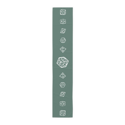 Sage Green D20 Table Runner, Game Night, TTRPG Decorations, Dungeons & Dragons Tabletop Games, Wedding Decor