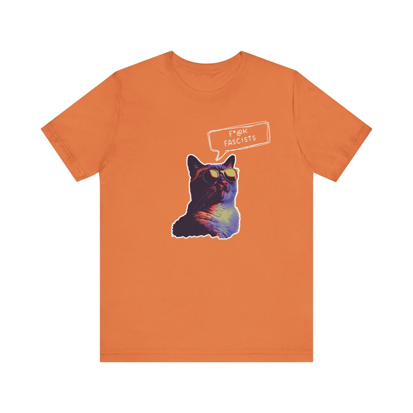 Y2K  Anti-Fascists Cat T-Shirt, Anti-Trump, Cat Lovers Gift, Activist Protest Tee, 1990's, 90's Aesthetic
