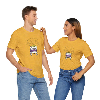 Non-Binary Flag Dungeons & Dragons Wedding Party T-Shirts |TTRPG | Unisex T-Shirt