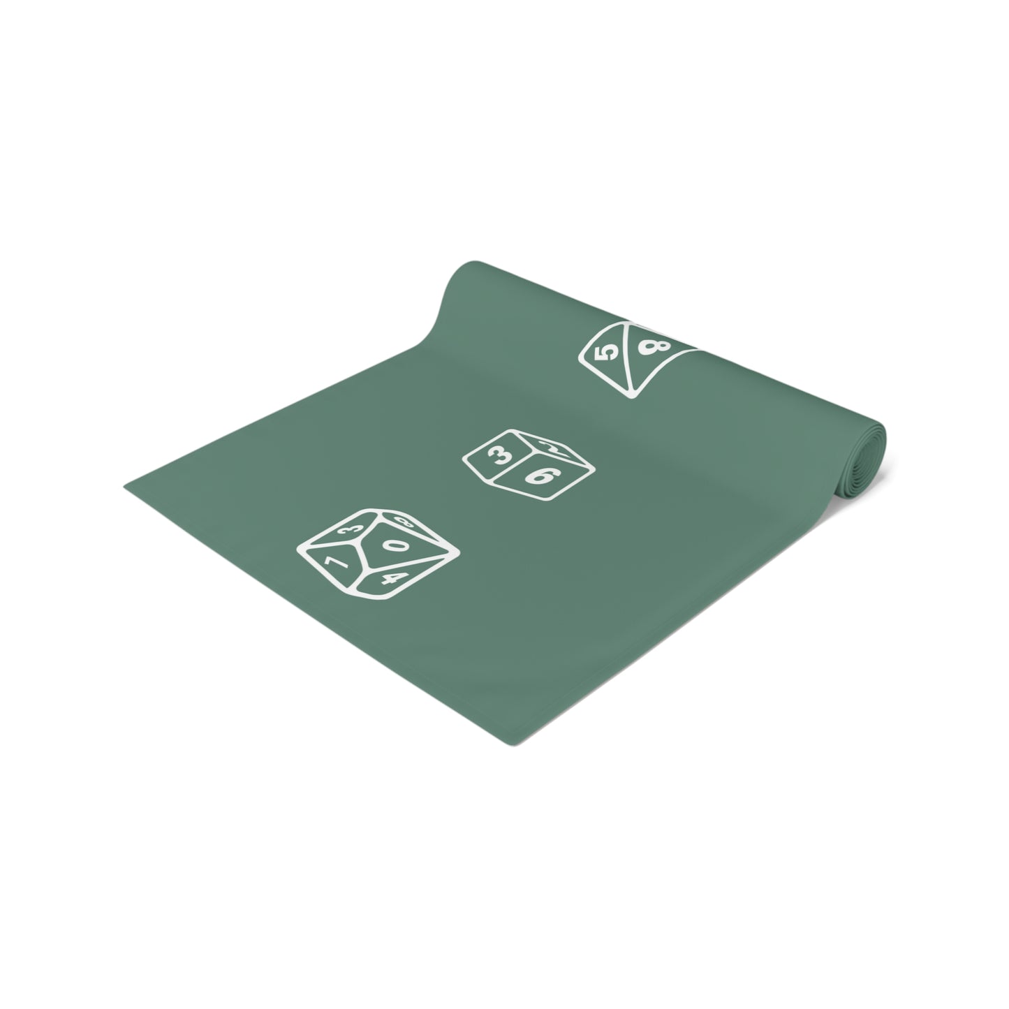 Sage Green D20 Table Runner, Game Night, TTRPG Decorations, Dungeons & Dragons Tabletop Games, Wedding Decor