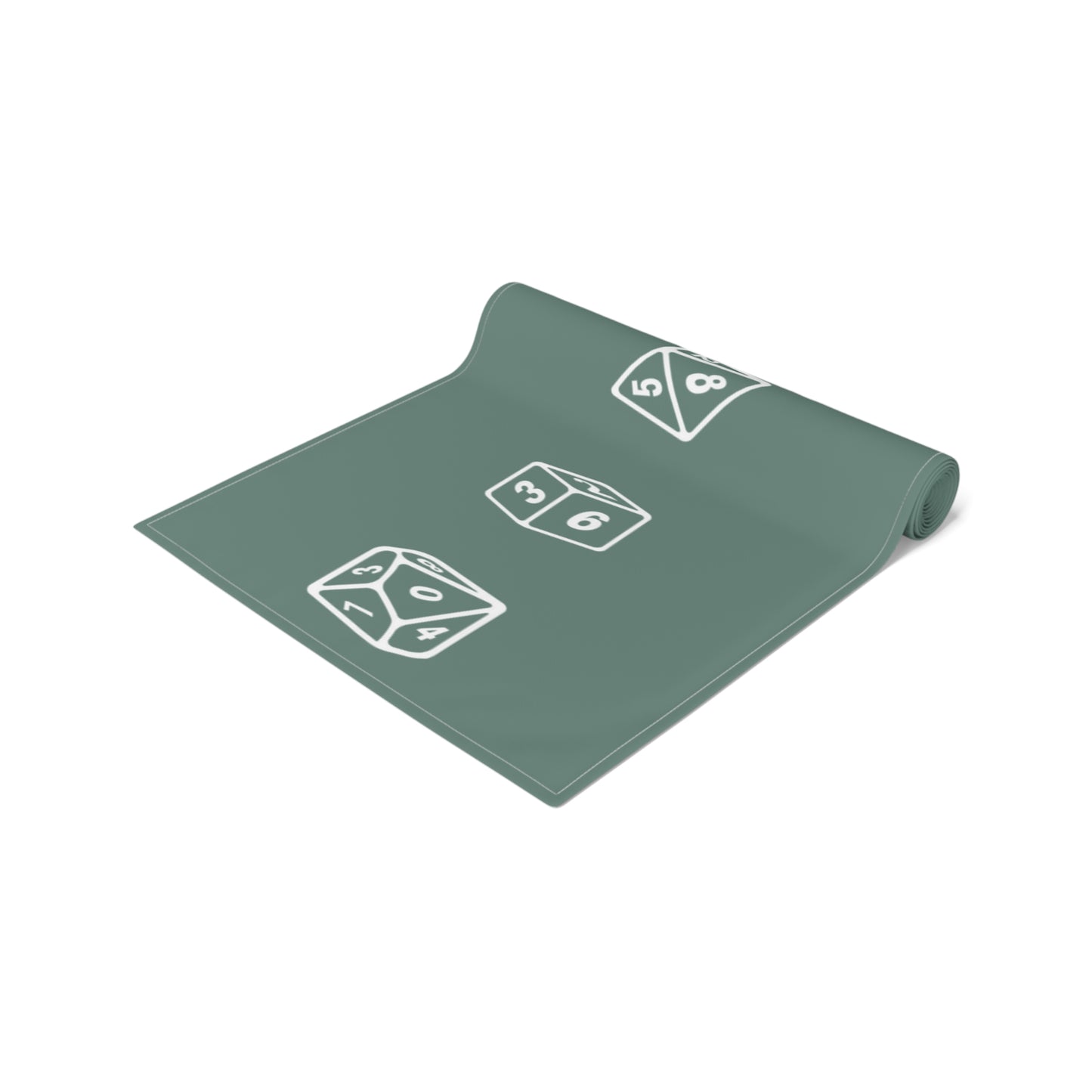 Sage Green D20 Table Runner, Game Night, TTRPG Decorations, Dungeons & Dragons Tabletop Games, Wedding Decor