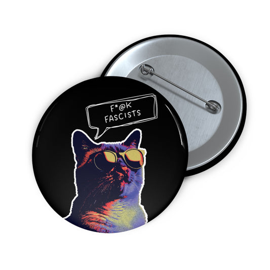 Retro Y2K Cat-themed Pin Buttons, Anti-Trump, Anti Fascist, Protest Accessories, Backpack Flair, Political Statement