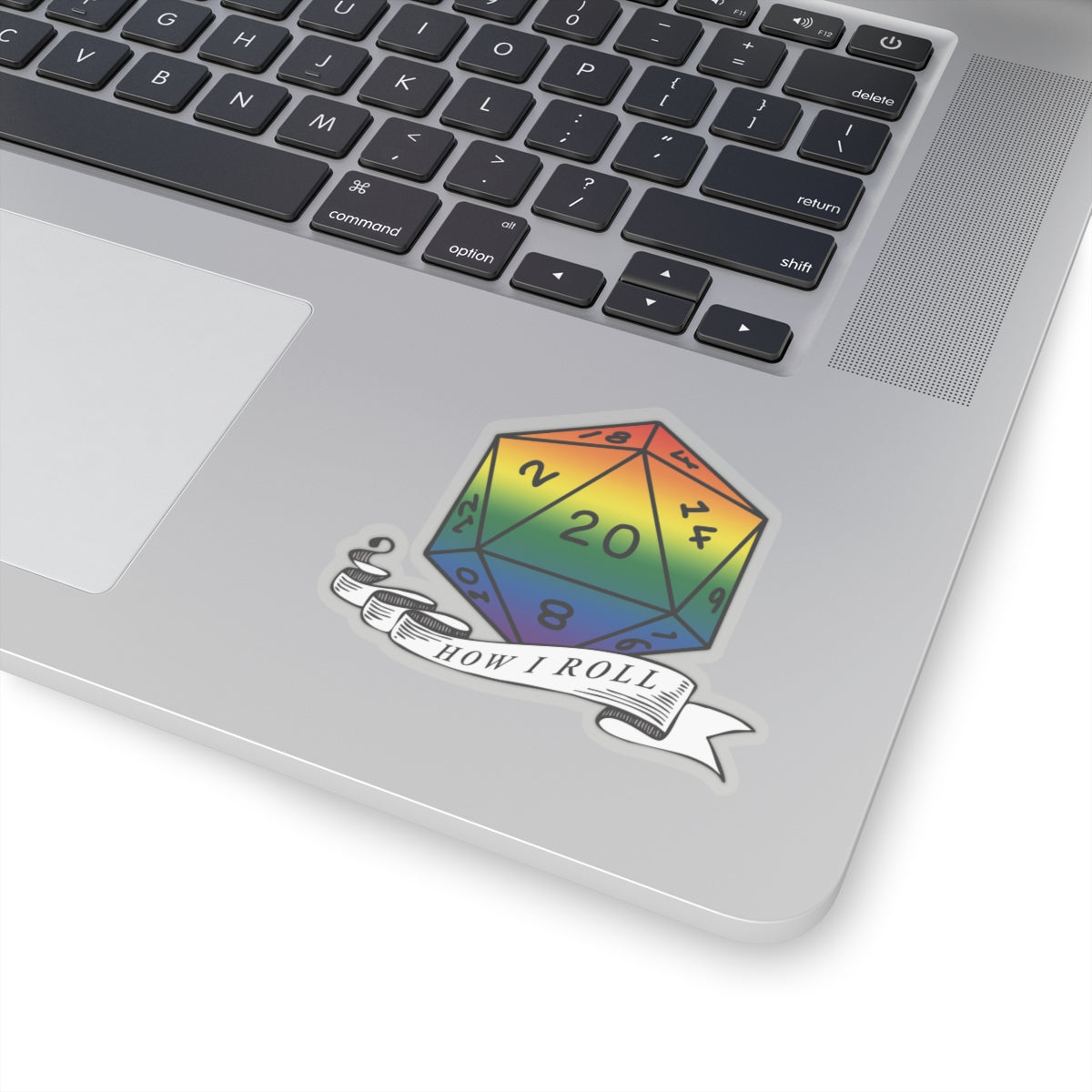 Rainbow Flag PRIDE D20 |This is How I Roll Sticker