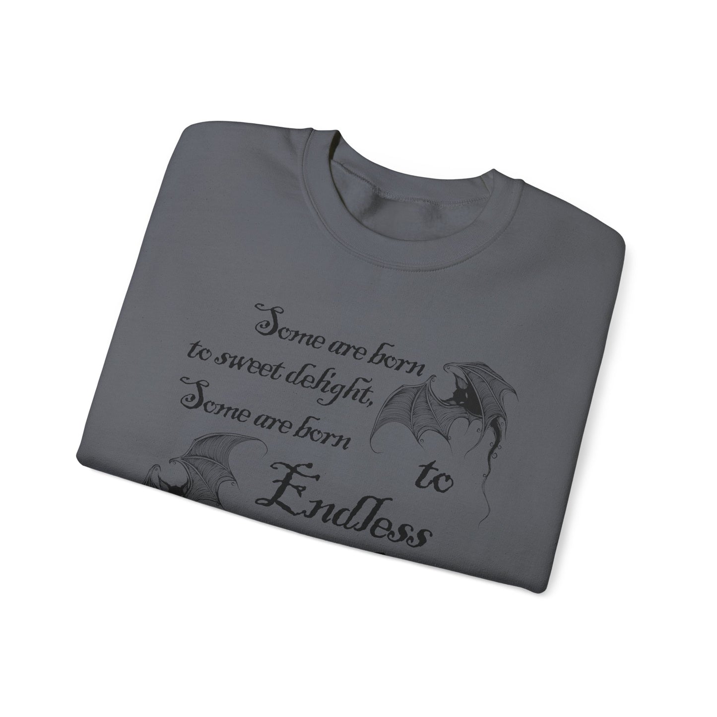 Dark Academia 'Endless Night' William Blake Quote, Cozy Unisex Sweatshirt for Halloween, Bookish Fall Fashion, Poetry Lovers, Goth Aesthetic