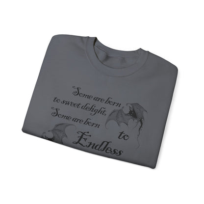 Dark Academia 'Endless Night' William Blake Quote, Cozy Unisex Sweatshirt for Halloween, Bookish Fall Fashion, Poetry Lovers, Goth Aesthetic
