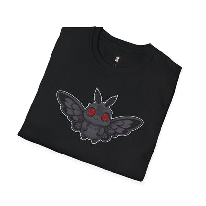 Cute Chibi Mothman T-Shirt, Cryptid Fan Shirt, Horror Graphic Tee, Halloween Gift for Cryptid Enthusiasts, Unisex Softstyle Shirt