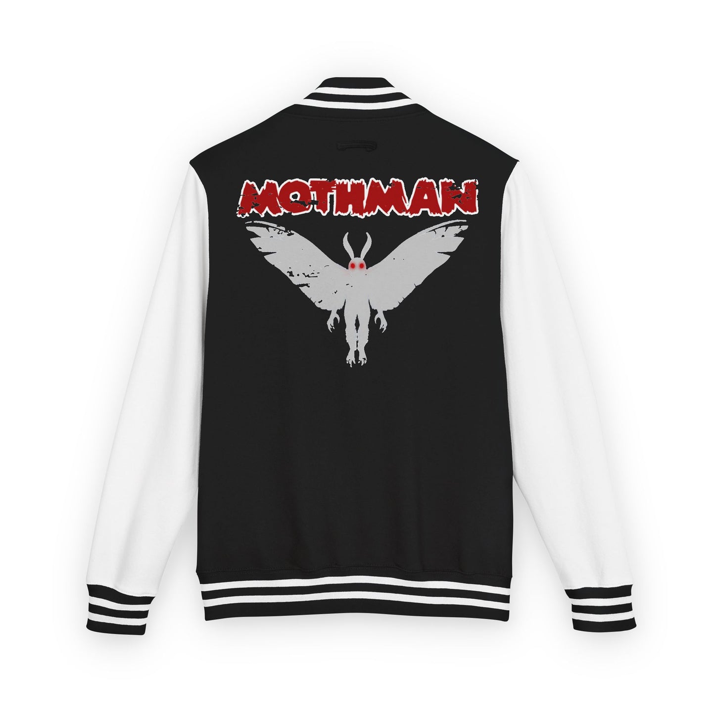Mothman Letterman Jacket - Unisex Heavyweight Outerwear, Cute Gift for Fans, Cozy Casual Style, Fall Fashion, Spooky Apparel