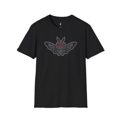 Cute Chibi Mothman T-Shirt, Cryptid Fan Shirt, Horror Graphic Tee, Halloween Gift for Cryptid Enthusiasts, Unisex Softstyle Shirt