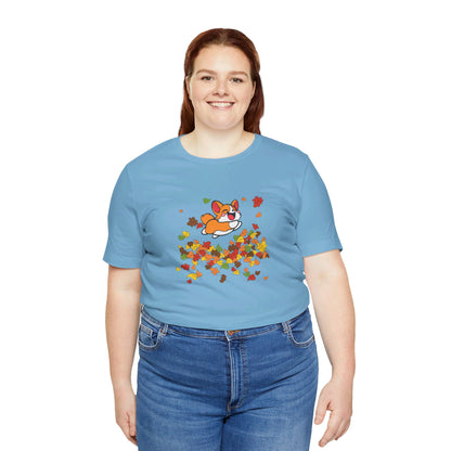 Cute Corgi Fall Autumn Leaves T-Shirt