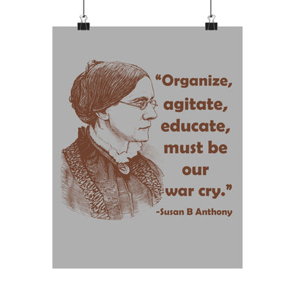 Copy of Inspirational Matte Vertical Posters - Empowerment Wall Art, Feminist Decor, Susan B. Anthony Quote, Motivational Gift, Home Office Wall