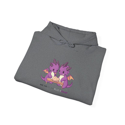 Asexual Dragons Making Garlic Bread Hoodie | Unisex Heavy Blend™ Hooded Sweatshirt