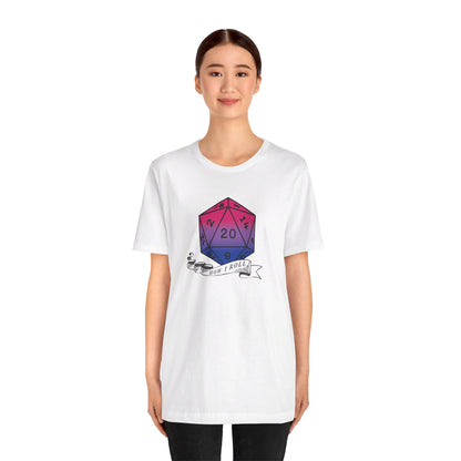 This Is How I Roll | Pride Flag D20 T-Shirt | Unisex T-Shirt | Nerdy Bisexual Pride