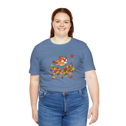 Cute Corgi Fall Autumn Leaves T-Shirt