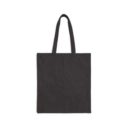 Cute Chibi Mothman Book Bag - Black Cotton Canvas Tote for Books & Everyday Essentials | Cryptid Core Spooky Kawaii Gift