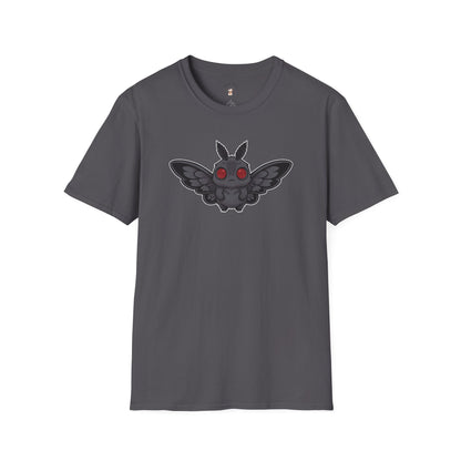 Cute Chibi Mothman T-Shirt, Cryptid Fan Shirt, Horror Graphic Tee, Halloween Gift for Cryptid Enthusiasts, Unisex Softstyle Shirt