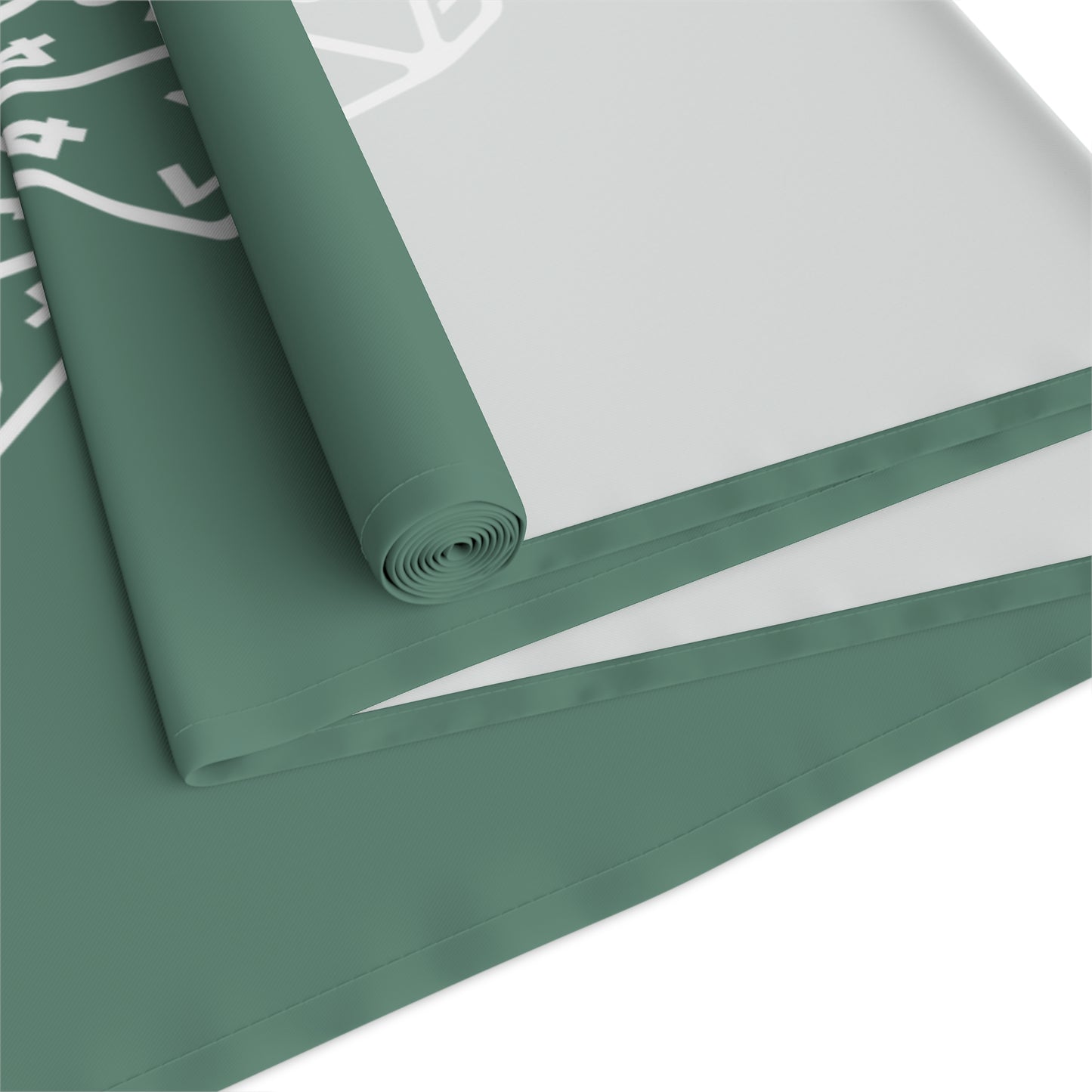 Sage Green D20 Table Runner, Game Night, TTRPG Decorations, Dungeons & Dragons Tabletop Games, Wedding Decor