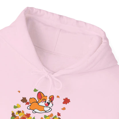 Cute Corgi Fall Autumn Leaves Hoodie