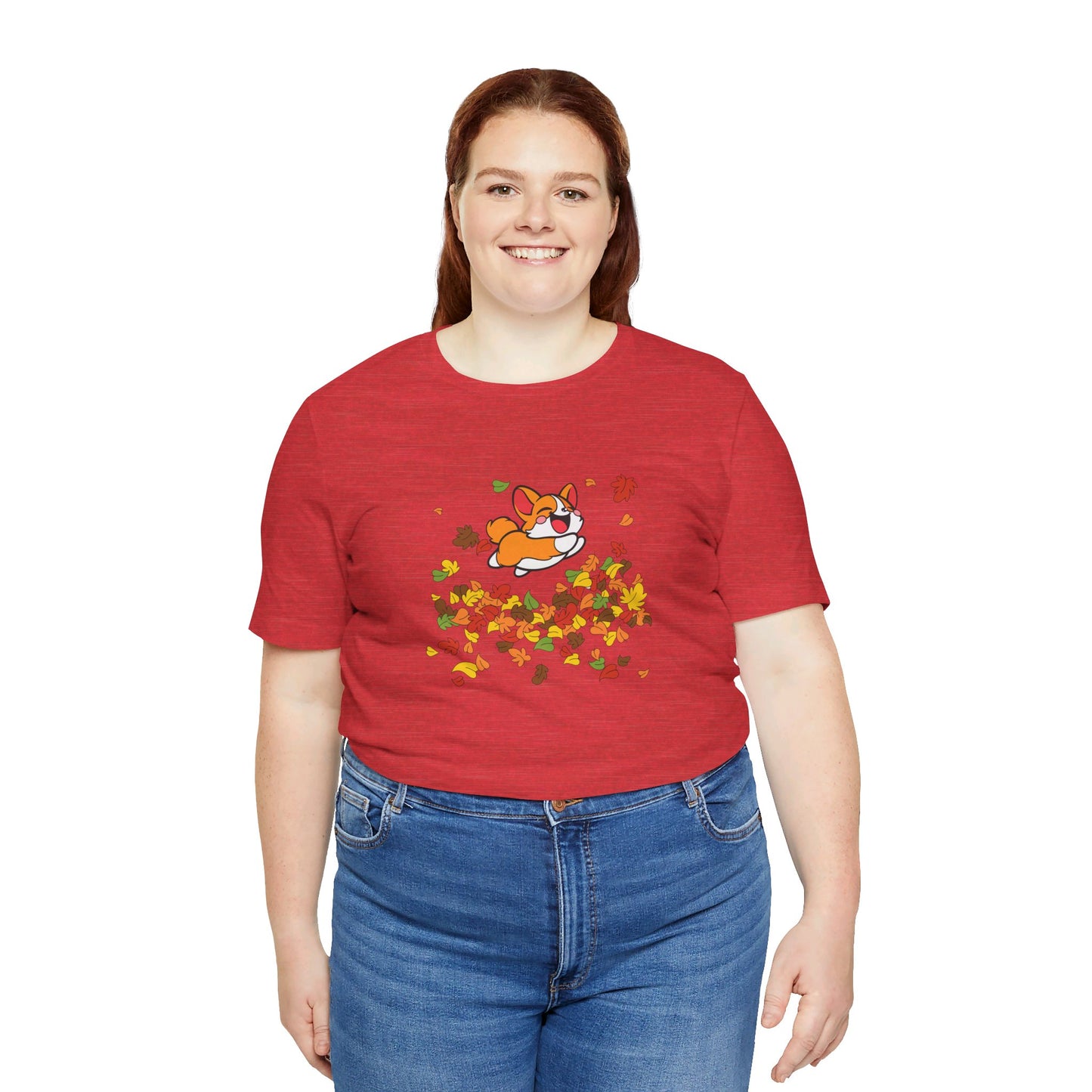 Cute Corgi Fall Autumn Leaves T-Shirt