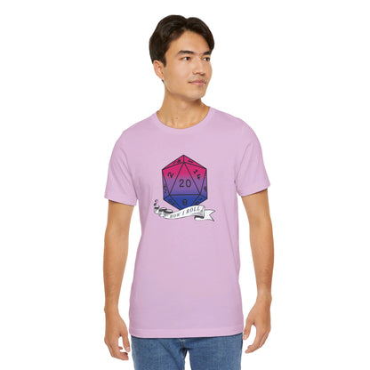 This Is How I Roll | Pride Flag D20 T-Shirt | Unisex T-Shirt | Nerdy Bisexual Pride