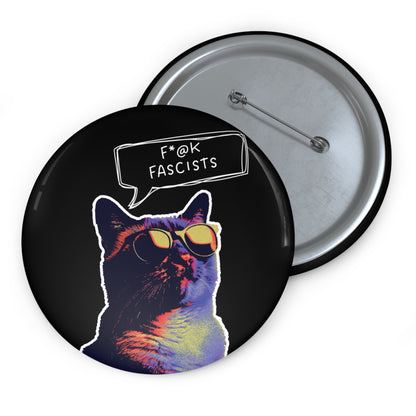 Retro Y2K Cat-themed Pin Buttons, Anti-Trump, Anti Fascist, Protest Accessories, Backpack Flair, Political Statement