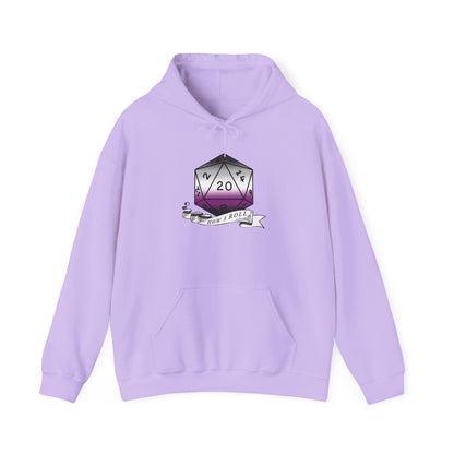 Nerdy Asexual Flag Pride | How I Roll | Pride Flag D20 Hoodie | Unisex Heavy Blend™ Hooded Sweatshirt