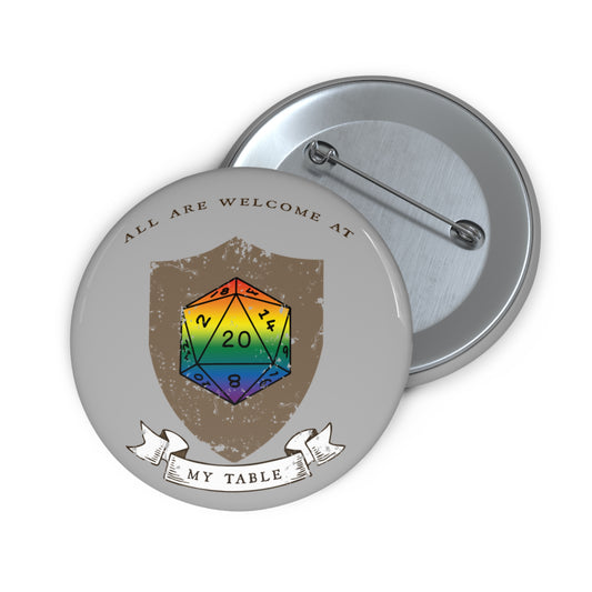 D20 Rainbow Pride Flag Sheild LGBTQ+ Ally Pin, Gamer Pin,  Rainbow Pride Month Accessories, Statement Pin, Pride Parade Gear