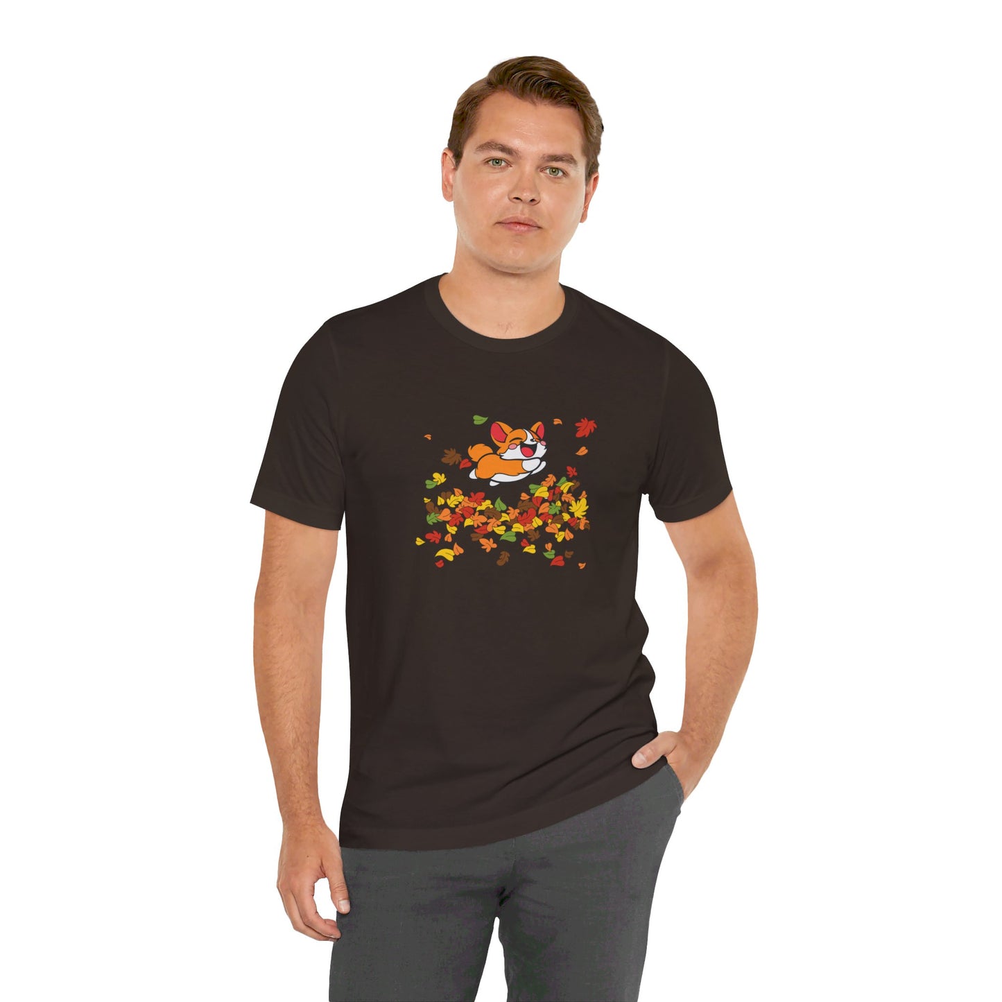 Cute Corgi Fall Autumn Leaves T-Shirt