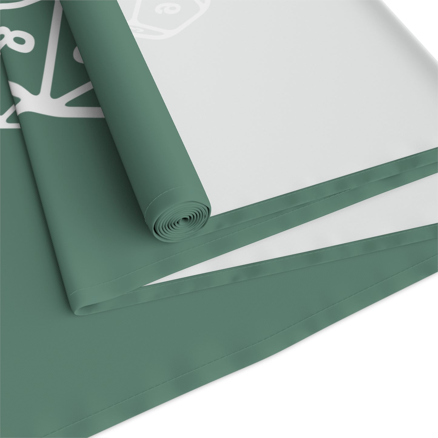 Sage Green D20 Table Runner, Game Night, TTRPG Decorations, Dungeons & Dragons Tabletop Games, Wedding Decor