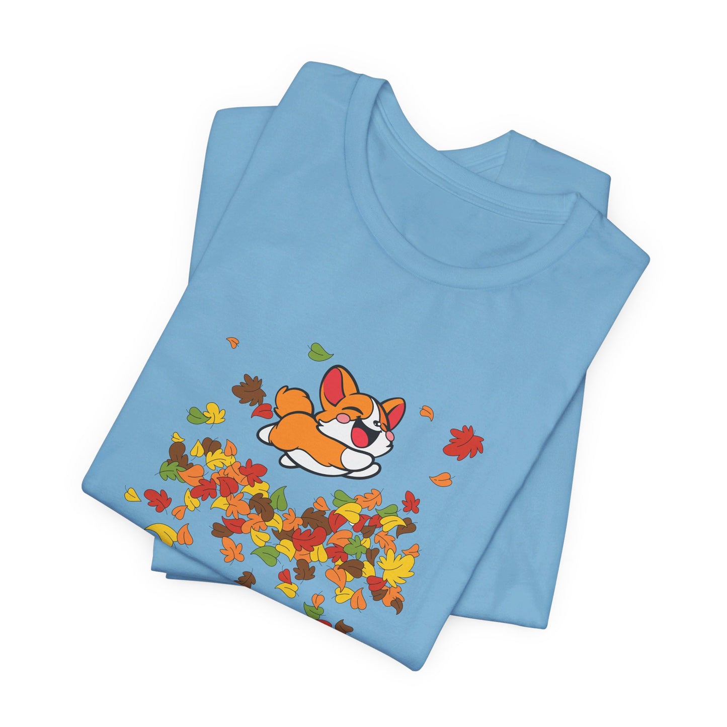 Cute Corgi Fall Autumn Leaves T-Shirt